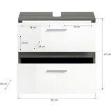 MID.YOU Kopalnica Blake, Bela, Srebrna, 4-Delna | Shoptok.si