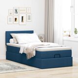  Otomanski krevet s madracem i LED plavi 100x200 cm tkanine | Eponuda.com