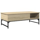  Stolić za kavu boja hrasta sonome 100x50x35 cm od drva i metala | shoptok.hr