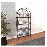 Hanah home polica za knjige mona black glass