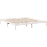 vidaXL Daljši posteljni okvir brez vzmetnice bel 200x220 cm borovina | Shoptok.si