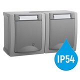 Panasonic Priključnica siva šuho horizontalna dupla II OG 16A 250V IP54 WPTC4800-2GR EU2 PACIFIC Cene