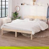 Maison Chic Posteljni okvir - Dvoposteljna postelja - Zakonska postelja iz trdne borovine 150x200 cm-J14456, (21767287) | Shoptok.si