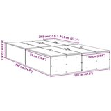  Okvir kreveta za pohranu Beton sivi 120x190 cm | shoptok.hr