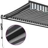 Tenda na automatsko uvlačenje antracit i bijela 400 x 350 cm | shoptok.hr