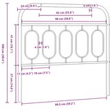  Metalno zamjensko uzglavlje bijelo 100 cm | shoptok.hr