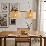 Luster AIDA na sajli, 2x E27, 15 W, 230 V, prečnik 35 cm, hrast/rafija | Eponuda.com