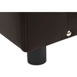  Sofa za pse smeđa 81 x 43 x 31 cm od pliša i umjetne kože | shoptok.hr