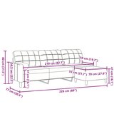  Trosjed s tabureom žuti 210 cm baršunasti | shoptok.hr