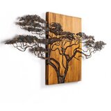 Wallity acacia tree - 329-A multicolor decorative wooden wall accessory | Eponuda.com