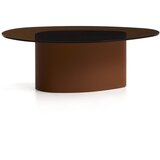 Kave Home Smeđi stolić za kavu sa staklenom pločom stola 81x140 cm Olir – | shoptok.hr