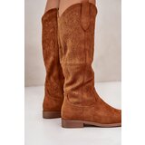 S. BARSKI Ladies Perforated Boots Camel S.Barski | Eponuda.ba