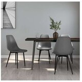  Jedilni stoli 4 kosi sive barve PP | Shoptok.si