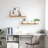  Polica na zidu 2 pcs Bež 80 x 23 5 x 4 cm Konstruirano drvo | shoptok.hr