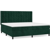  Krevet s oprugama i madracem tamnozeleni 200x200 cm baršunasti | shoptok.hr