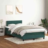 Box spring postelja z vzmetnico temno zelena 120x210 cm žamet, (21790747) | Shoptok.si
