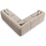 Cosmopolitan Design Svetlo rjava kotna sedežna garnitura iz rebrastega žameta Campi – | Shoptok.si