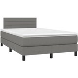 Maison Chic Box spring postelja - Vzmetna postelja z vzmetnico temno siva 120x190 cm blago SL10057, (21903721) | Shoptok.si