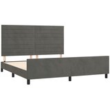  Okvir za krevet s uzglavljem tamnosivi 180x200 cm baršunasti | Eponuda.ba