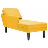vidaXL Počivaljka od samtana tkanine s jastukom svijetložuta | shoptok.hr