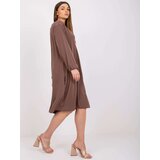 ex moda Dress-EM-SK-604.10P-brown | Shoptok.si