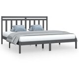  Okvir za krevet od masivne borovine sivi 200 x 200 cm | shoptok.hr
