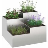  Vrtna saksija Srebrno 100 x 100 x 60 cm Nehrđajući čelik | shoptok.hr