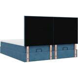 vidaXL Okvir kreveta s madracima tamnoplavi 160x200cm baršunasti | shoptok.hr