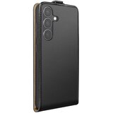 AVIZAR Denarnica za Galaxy S25 FE, navpična preklopna torbica z magnetnim jezičkom, Črna, (5000190635) | Shoptok.si