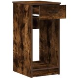 vidaXL Računalniški stolp s predalom dimljen hrast 35x45x77 cm | Shoptok.si