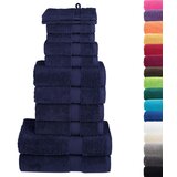 vidaXL Komplet brisač iz bombaža 12-delni mor.modra 600gsm 100% bombaž | Shoptok.si