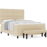  Posteljni okvir z vzmetnico Set 2 Bež Tkanina 140 x 200 cm, (22067397) | Shoptok.si
