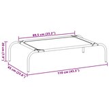  Povišeni krevet za pse sivi 110x65x20 cm tekstil i čelik | Shoptok.si