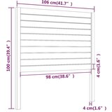  Posteljno vzglavje medeno rjavo 106x4x100 cm trdna borovina, (20646237) | Shoptok.si