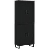 Maison Chic Visoka Komoda - Predalnik črna 69,5x34x180 cm inženirski les, (21716626) | Shoptok.si