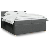Maison Chic Box spring postelja - Vzmetna postelja z vzmetnico temno siva 200x200 cm blago SL24068, (21890659) | Shoptok.si