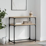 vidaXL Konzolna mizica sonoma hrast 75x35,5x75 cm inženirski les Cene