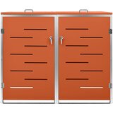  Spremište za dvije kante za smeće 138 x 77,5 x 112,5 cm čelično | shoptok.hr