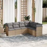 vidaXL 6-dijelni set vrtnih sofa s jastucima bež od poliratana | shoptok.hr
