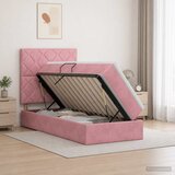  s madracem i skladištem Ružičasta 90 x 200 cm Baršun | shoptok.hr
