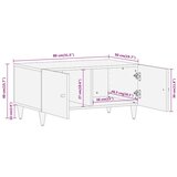  Stolić za kavu 80 x 50 x 40 cm od masivnog drva manga | shoptok.hr