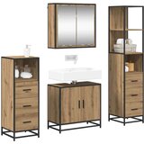  Set namještaja za kupaonicu 4 pcs hrast artisan 65 x 33 x 60 cm | shoptok.hr