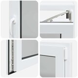  Okno za klet RISOR 80 x 60 cm PVC in steklo Bela, (5000215141) | Shoptok.si