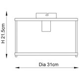 Endon 103112 - plafonska svetiljka hopton 1xE27/10W/230V mat hrom | Eponuda.com
