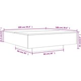  Stolić za kavu boja hrasta 100x100x31 cm konstruirano drvo | shoptok.hr