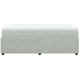 vidaXL Box spring postelja z vzmetnico svetlo siva 120x200 cm žamet | Shoptok.si