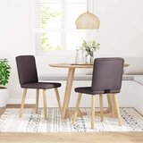 vidaXL Jedilni stoli 2 kosa temno rjavo blago | Shoptok.si
