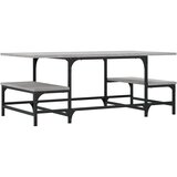 vidaXL Klubska mizica siva sonoma 100x50,5x40 cm inženirski les | Shoptok.si