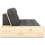Karup Design Crna/antracitno siva sklopiva sofa od samta 244 cm Base – | shoptok.hr