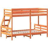  Krevet na kat 80x200/120x200 cm masivna borovina voštano smeđi | shoptok.hr